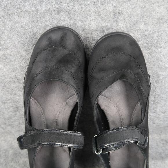 Aerosoles Shoes Womens 7 Mary Jane Wedge Fashion Comfort Black Leather Tornado - Picture 8 of 14